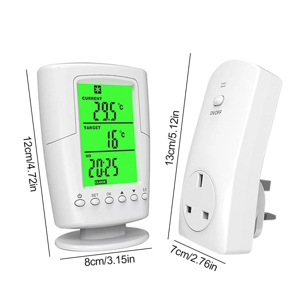 Thermostat Wireless Remote Control Thermostat Socket Heating Cooling Electric Temperature Controller US Plug
Thermostat Wireless Remote Control Thermostat Socket Heating Cooling Electric Temperature Controller US Plug
