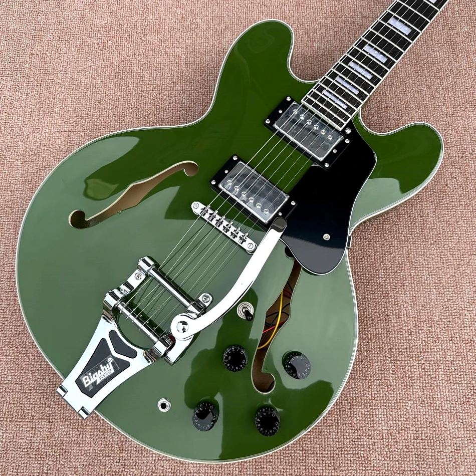 Custom Shop, Made in China, Hollow Body Jazz ES-335 Electric Guitar,Bigsby Tremolo System, Chrome Hardware, Free Shipping
Custom Shop, Made in China, Hollow Body Jazz ES-335 Electric Guitar,Bigsby Tremolo System, Chrome Hardware, Free Shipping