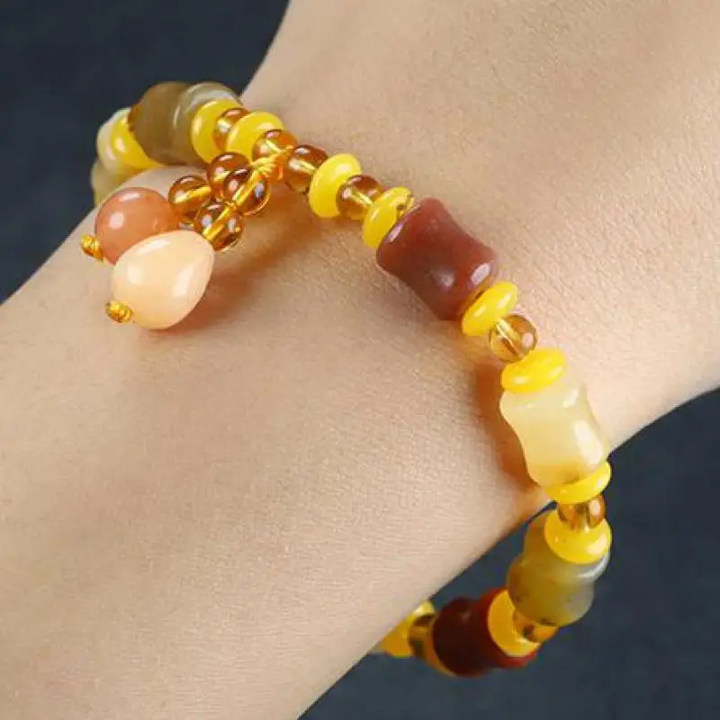 Natural Golden Silk Jade Bamboo Bracelet Women Emerald Gemstone Jewelry Real Chinese Jades Stone Beads Elastic Beaded Bracelets
Natural Golden Silk Jade Bamboo Bracelet Women Emerald Gemstone Jewelry Real Chinese Jades Stone Beads Elastic Beaded Bracelets