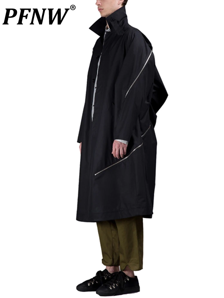 PFNW Darkwear Niche Design Gothic High Street Zipper Trench For Men Autumn Spring Fashion Loose Medium Long Windbreaker 12A5179
PFNW Darkwear Niche Design Gothic High Street Zipper Trench For Men Autumn Spring Fashion Loose Medium Long Windbreaker 12A5179