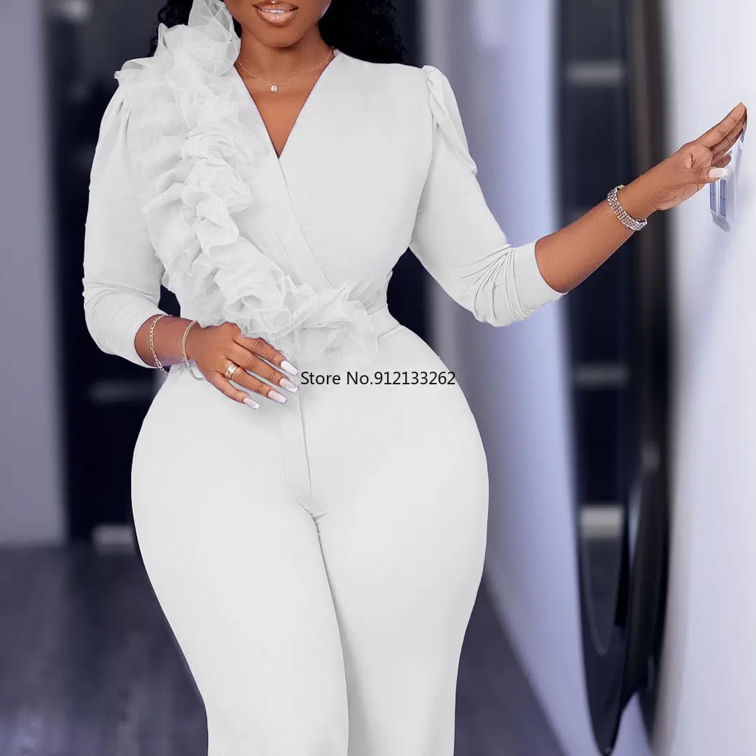 Autumn African Women Elegant Long Sleeve V-neck Polyester Red Yellow Blue White Long Jumpsuit African Clohtes for Women
Autumn African Women Elegant Long Sleeve V-neck Polyester Red Yellow Blue White Long Jumpsuit African Clohtes for Women