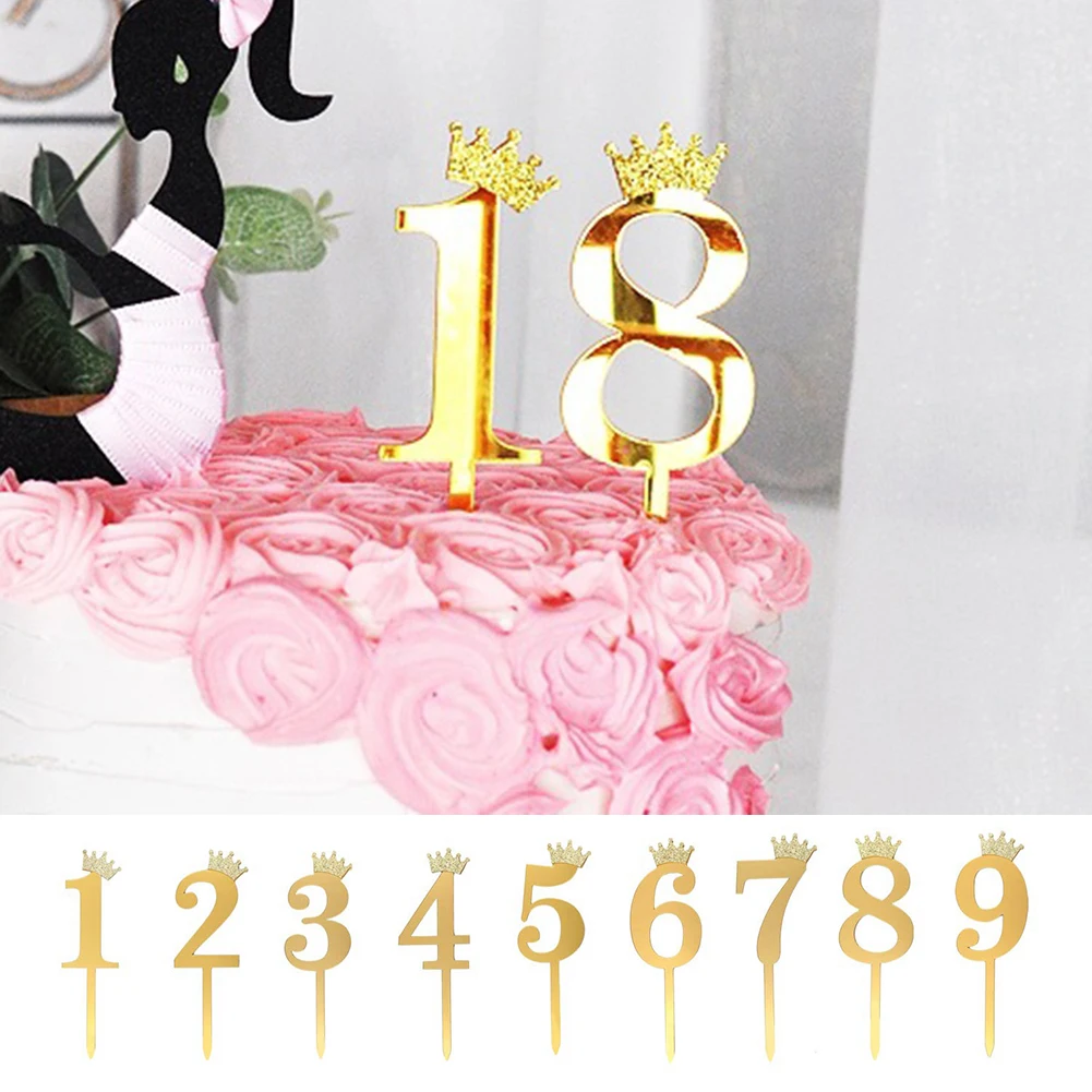 Number 0-9 Digital CakeTopper Crown Gold Silver Baby Shower Simple Card Happy Birthday Party Cake Decoration Wedding Dessert
Number 0-9 Digital CakeTopper Crown Gold Silver Baby Shower Simple Card Happy Birthday Party Cake Decoration Wedding Dessert
