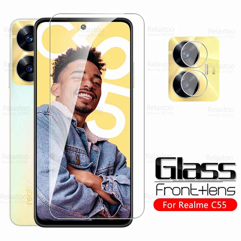 2To1 Camera Tempered Glass For Realme C55 Screen Protector RealmeC55 4G 2023 Realmy C 55 55C RMX3710 Armor Protective Cover Film
2To1 Camera Tempered Glass For Realme C55 Screen Protector RealmeC55 4G 2023 Realmy C 55 55C RMX3710 Armor Protective Cover Film