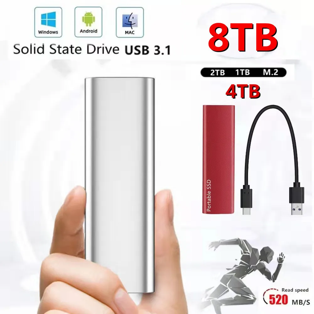 SSD high-speed 8TB 4TB 2TB 1TB mobile solid-state drive External mobile hard drive
SSD high-speed 8TB 4TB 2TB 1TB mobile solid-state drive External mobile hard drive