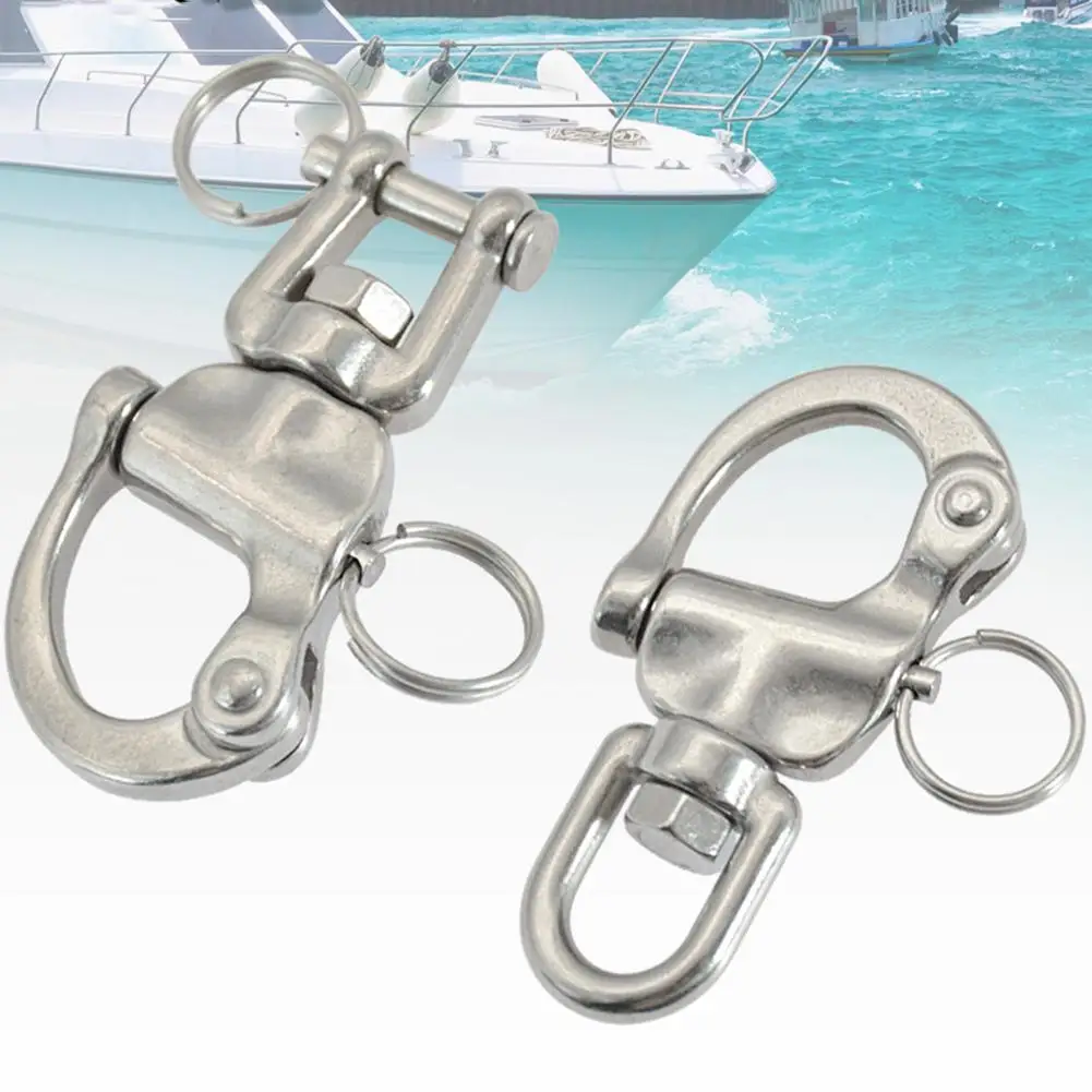 70mm Swivel Shackle 360 Degrees Rotatable 316 Stainless Steel Quick Release Snap Hook Sailing Rigging Shackles Marine Accessory
70mm Swivel Shackle 360 Degrees Rotatable 316 Stainless Steel Quick Release Snap Hook Sailing Rigging Shackles Marine Accessory