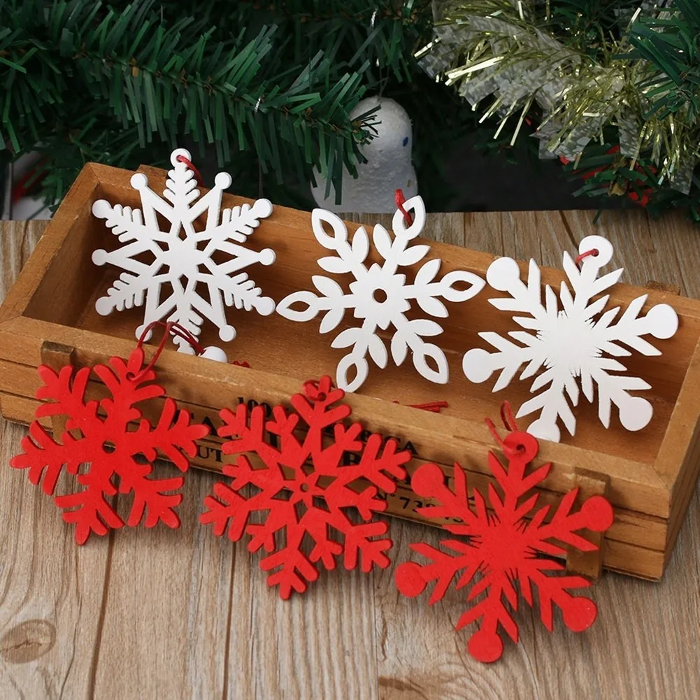 6 Pcs White Red Wooden Snowflakes Christmas Decorations 2023 Xmas Tree Hanging Pendant Family Merry Party Ornaments 6.9x6.9cm
6 Pcs White Red Wooden Snowflakes Christmas Decorations 2023 Xmas Tree Hanging Pendant Family Merry Party Ornaments 6.9x6.9cm