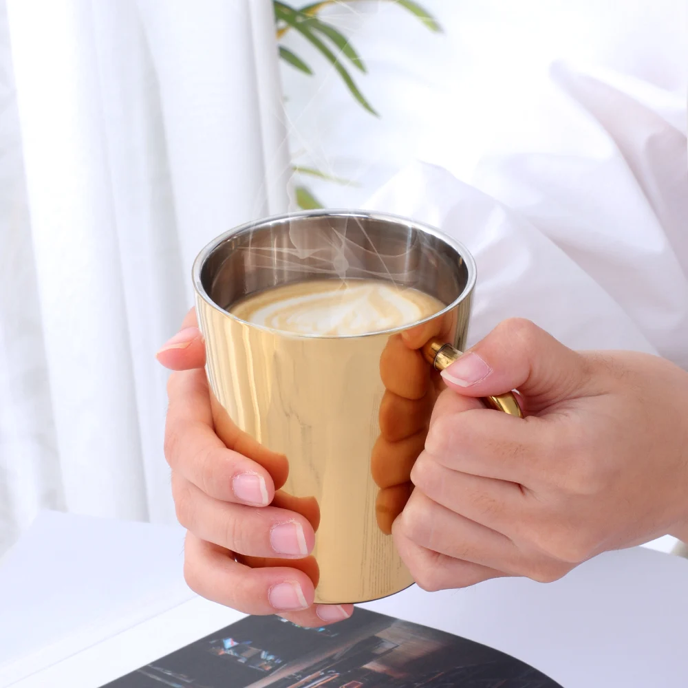 300ml Stainless Steel Coffee Mug Portable Milk Cup With Handle Double Wall Rainbow Cups Travel Tumbler Milk Tea Mugs
300ml Stainless Steel Coffee Mug Portable Milk Cup With Handle Double Wall Rainbow Cups Travel Tumbler Milk Tea Mugs