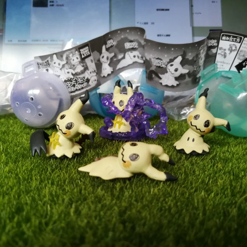 

TOMY Pokemon Figure Anime Mimikyu Gacha Figurine Gacha Attack Form Kids Collect Birthday Gifts Christmas Present Model Toys