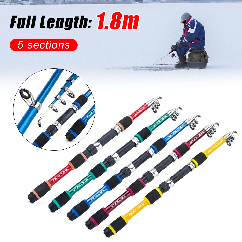 1.8m Telescopic Spinning Fishing Rod Portable Fishing Pole for Freshwater Bass Trout Fishing Rod Ultralight Tackle Accessories
1.8m Telescopic Spinning Fishing Rod Portable Fishing Pole for Freshwater Bass Trout Fishing Rod Ultralight Tackle Accessories