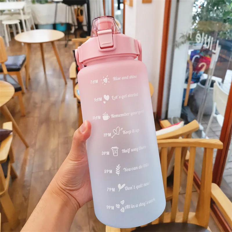 2L Large Capacity Kettle with Straw Gradient Matte Outdoor Plastic Cup Fitness Exercise Portable Anti-drop with Scale Water Cup
2L Large Capacity Kettle with Straw Gradient Matte Outdoor Plastic Cup Fitness Exercise Portable Anti-drop with Scale Water Cup