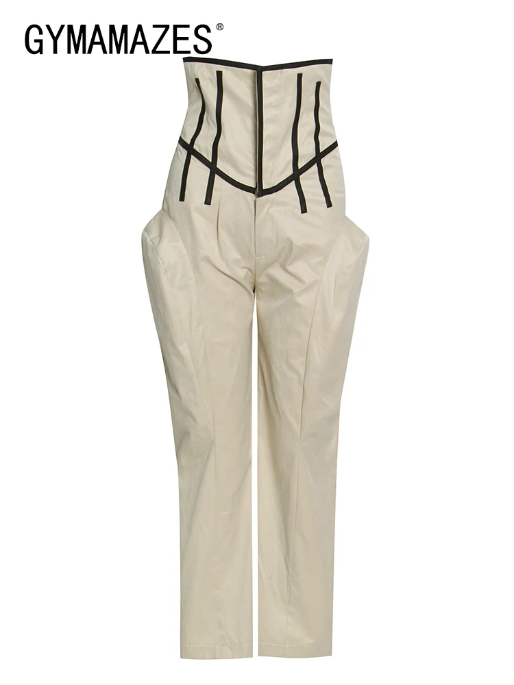 GYMAMAZES High Street Colorblock Loose Pants For Women Gathered Waist Patchwork Zippers Long Wide Leg Pant Female Clothing 2022
GYMAMAZES High Street Colorblock Loose Pants For Women Gathered Waist Patchwork Zippers Long Wide Leg Pant Female Clothing 2022