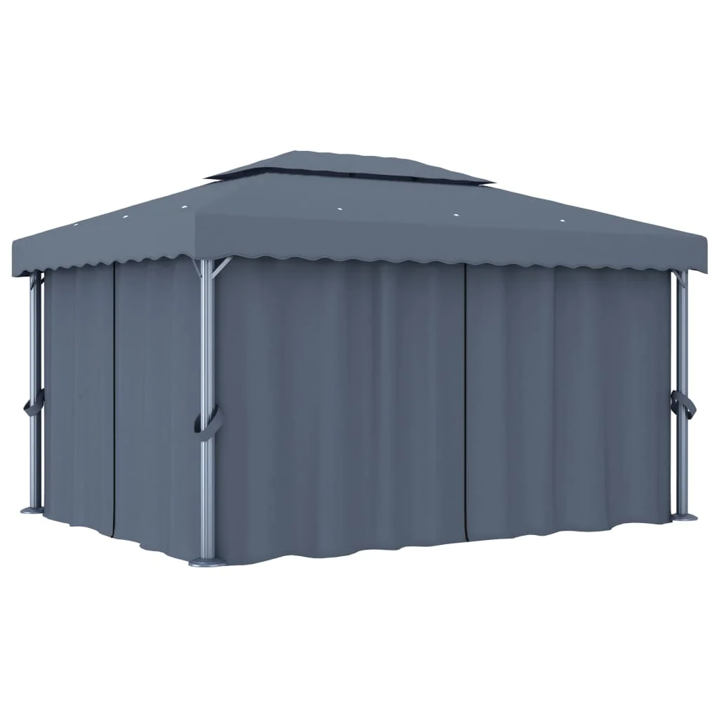 Patio Gazebo with Curtain , Polyester & Aluminium Garden Party Tent, Garden Decoration Anthracite 4x3 m
Patio Gazebo with Curtain , Polyester & Aluminium Garden Party Tent, Garden Decoration Anthracite 4x3 m