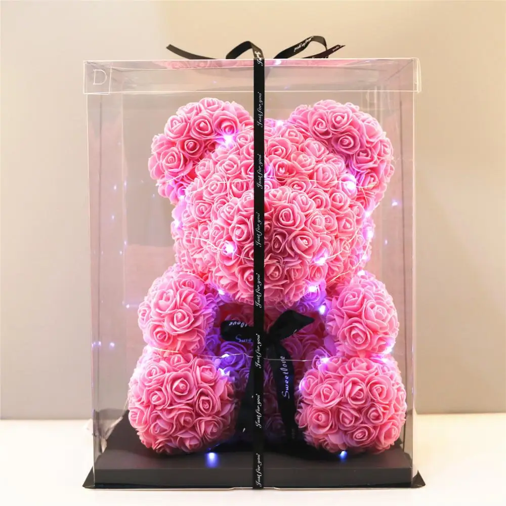 38cm BIG Teddy Bear of Rose Artificial Flowers PE Rose Bear for girl friend Valentines Wedding Christmas Gift Home Decoration
38cm BIG Teddy Bear of Rose Artificial Flowers PE Rose Bear for girl friend Valentines Wedding Christmas Gift Home Decoration