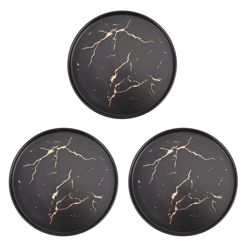 Hot XD-3 Pcs 20Cm Gold Black Marble Ceramic Dish Porcelain Cutlery Set Kitchen Table European Decorative Dessert Steak Plate
Hot XD-3 Pcs 20Cm Gold Black Marble Ceramic Dish Porcelain Cutlery Set Kitchen Table European Decorative Dessert Steak Plate