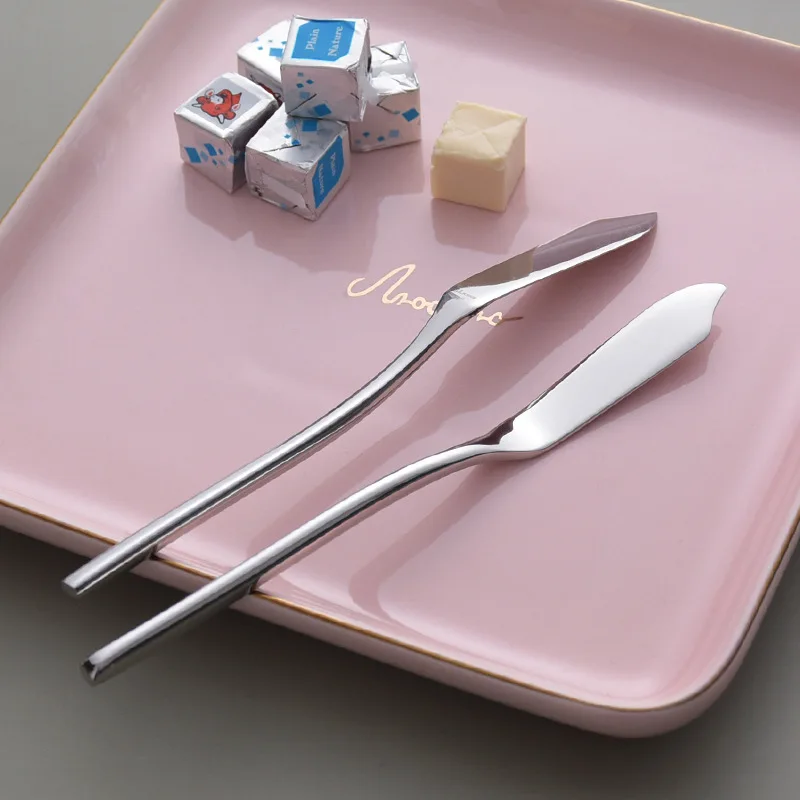 

304 Stainless Steel Butter Knife Cheese Dessert Jam Knifes Cream Cutlery Marmalade Toast Bread Knives Kitchen Tableware