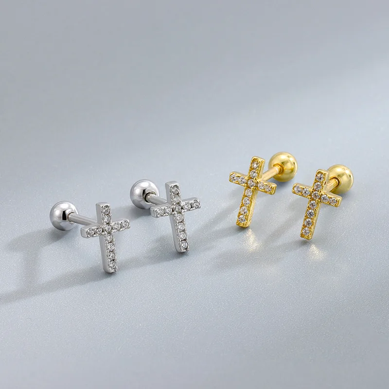 OLIVINE Minimalist 925 Sterling Silver Geometric Cross CZ Zircon Stud Earrings for Women Simple Gold Earrings Fashion Jewelry
OLIVINE Minimalist 925 Sterling Silver Geometric Cross CZ Zircon Stud Earrings for Women Simple Gold Earrings Fashion Jewelry