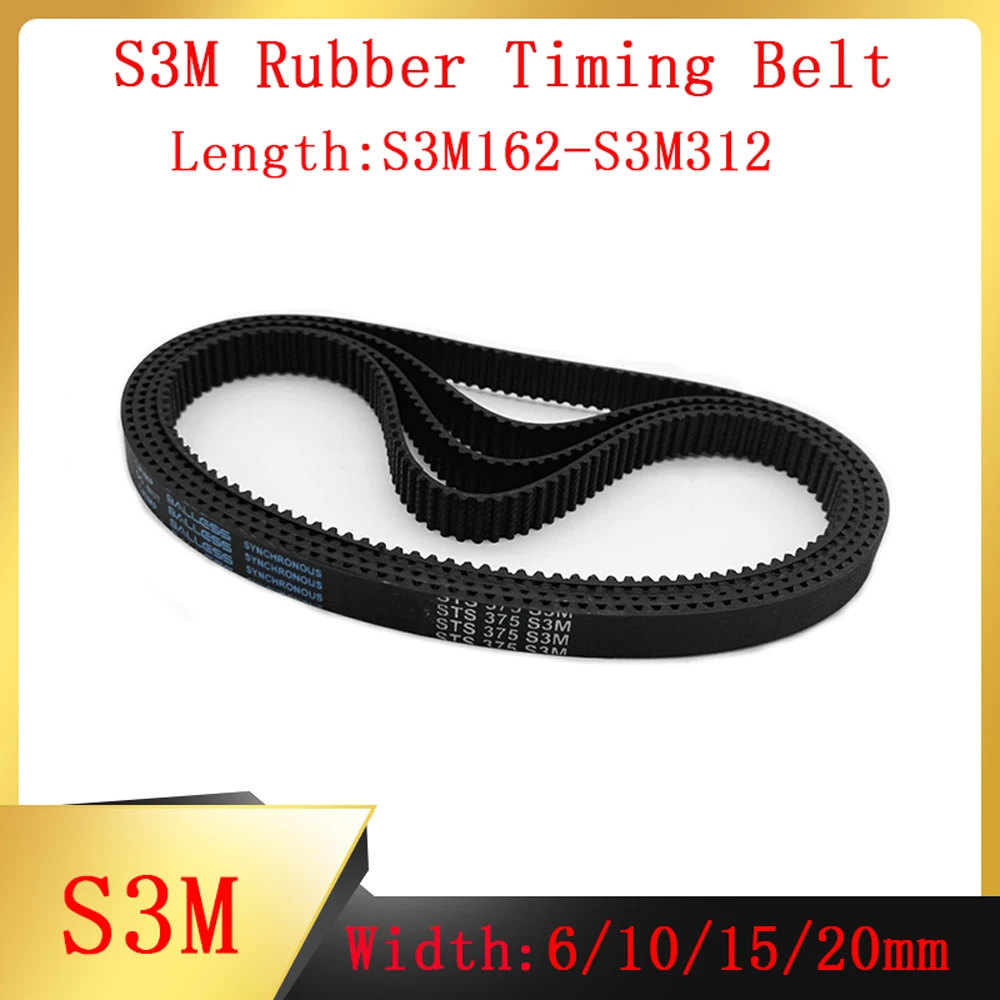 Полукруглый дуговой зуб S3M Ширина 6/10/15/20 мм Модели S3M162 ~ S3M312 Шаг зуба 3 мм Резиновый синхронный ремень с замкнутым контуром
Полукруглый дуговой зуб S3M Ширина 6/10/15/20 мм Модели S3M162 ~ S3M312 Шаг зуба 3 мм Резиновый синхронный ремень с замкнутым контуром