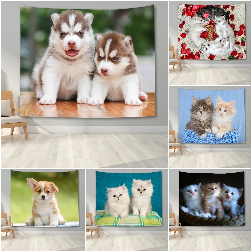 Cute Puppy Tapestry Bedroom Wall Hanging Tapestry Dogs And Cats Pattern Wall Tapestry Art Decor For Home Dorm Background Cloth
Cute Puppy Tapestry Bedroom Wall Hanging Tapestry Dogs And Cats Pattern Wall Tapestry Art Decor For Home Dorm Background Cloth