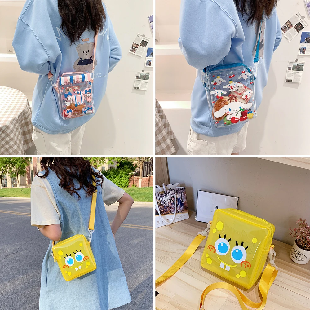 Новый аниме My Melody Cinnamoroll Kawaii мультяшная сумка почтальонка летний модный Повседневный прозрачный Кошелек для монет, Подарочный кошелек, игру... 
Новый аниме My Melody Cinnamoroll Kawaii мультяшная сумка почтальонка летний модный Повседневный прозрачный Кошелек для монет, Подарочный кошелек, игру...