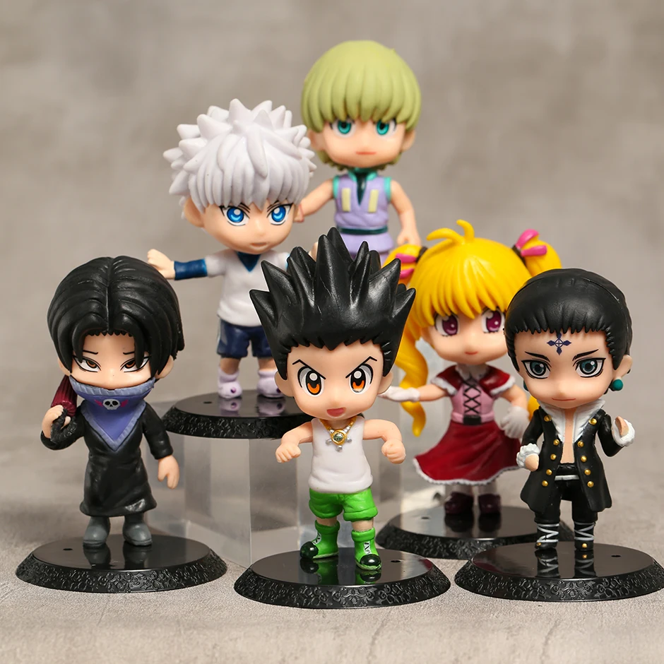 6pcs/set Hunter x Huner Gon Freecss Killua Lucilfer Shalnark Feitan Krueger Anime Cartoon Dolls Decoration Figurine Figures Toys
6pcs/set Hunter x Huner Gon Freecss Killua Lucilfer Shalnark Feitan Krueger Anime Cartoon Dolls Decoration Figurine Figures Toys
