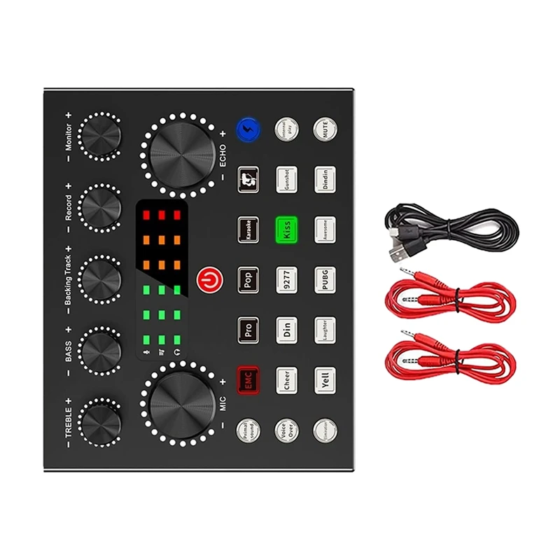 V8S Live External Sound Card Voice Changer Sound Card With Multiple Sound Effects For Live Recording Home KTV Voice Chat
V8S Live External Sound Card Voice Changer Sound Card With Multiple Sound Effects For Live Recording Home KTV Voice Chat