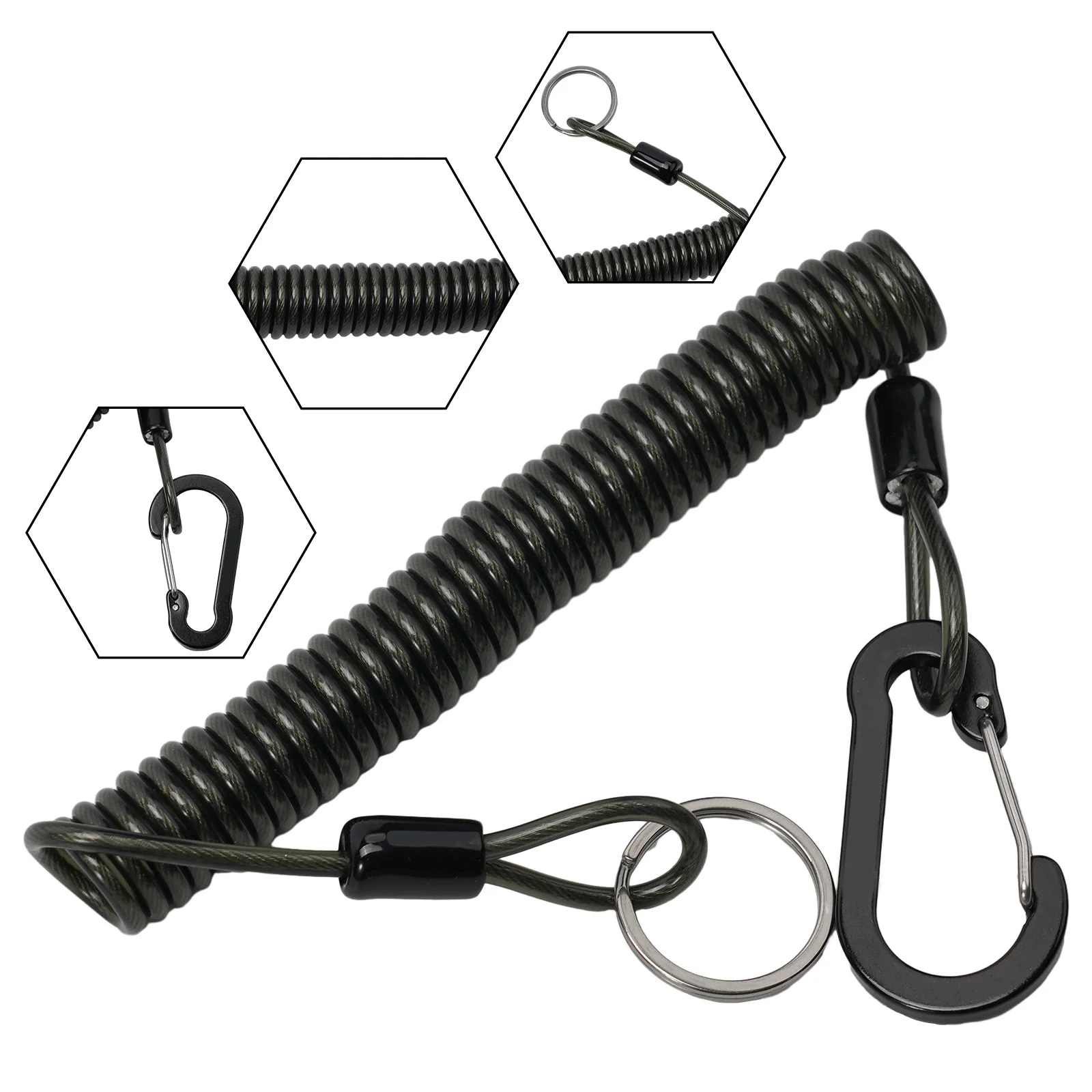 Practical Wire Spring Rope Missed Rope 1.2M /2M Fishing Tackle Stainless Steel + Plastic For Lure Pliers Fishing Rod
Practical Wire Spring Rope Missed Rope 1.2M /2M Fishing Tackle Stainless Steel + Plastic For Lure Pliers Fishing Rod