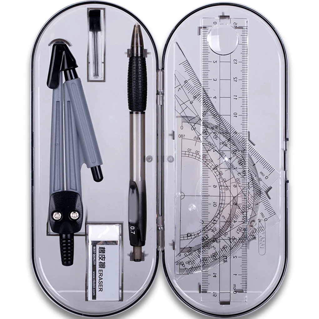 New 8PCS/Set Drawing Compass Ruler Office Kit Students School Stationery Examination Math Learning Tools Gifts
New 8PCS/Set Drawing Compass Ruler Office Kit Students School Stationery Examination Math Learning Tools Gifts