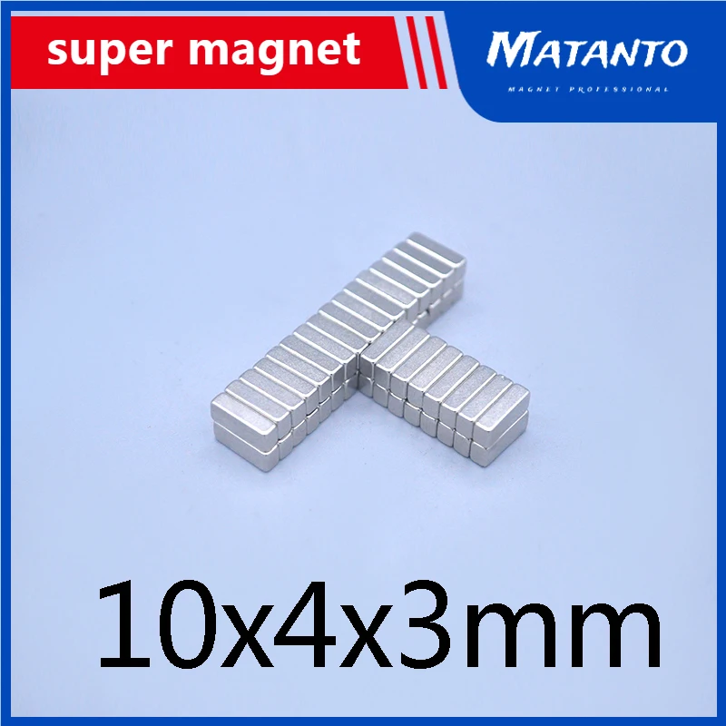 10~1000pcs10x4x3mm NdFeb Rare Earth Magnet strong N35 10mm x 4mm Block Magnets 10x4x3mm Permanent Neodymium Magnet sheet10*4*3mm
10~1000pcs10x4x3mm NdFeb Rare Earth Magnet strong N35 10mm x 4mm Block Magnets 10x4x3mm Permanent Neodymium Magnet sheet10*4*3mm