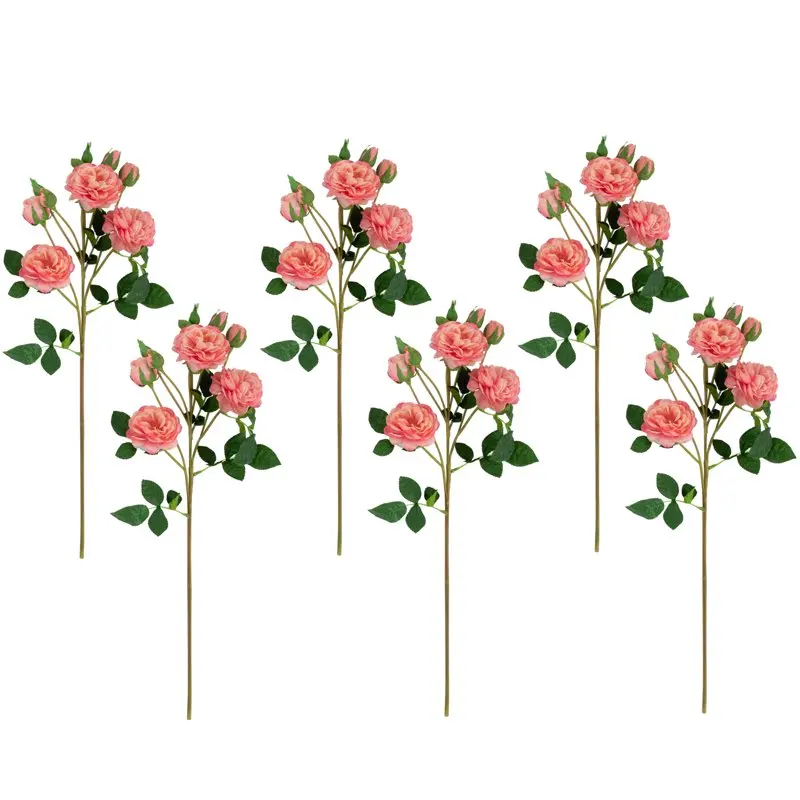 Set of 6 Pink Real Touch Camellia Rose Artificial Floral Sprays 23" Wedding Party Vase Home Autumn Decoration Fake Flower
Set of 6 Pink Real Touch Camellia Rose Artificial Floral Sprays 23" Wedding Party Vase Home Autumn Decoration Fake Flower