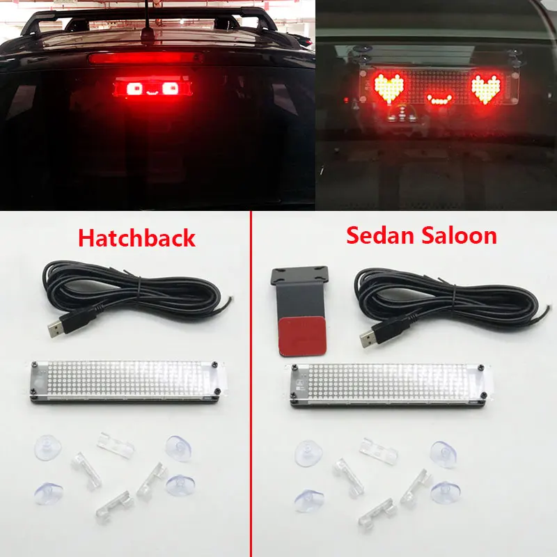 LED Auto Universal Display Scrolling Screen Expression USB Dynamic Turn Signal Rear Brake Sense Light Lamp Modification Set
LED Auto Universal Display Scrolling Screen Expression USB Dynamic Turn Signal Rear Brake Sense Light Lamp Modification Set