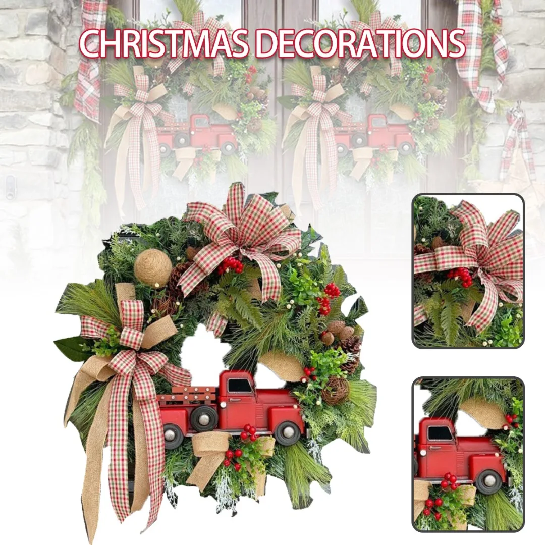 Red Truck Christmas Wreath Autumn Window Front Door Decoration Wall Hanging Sign Rustic Artificial Garlands Festive Ornament
Red Truck Christmas Wreath Autumn Window Front Door Decoration Wall Hanging Sign Rustic Artificial Garlands Festive Ornament