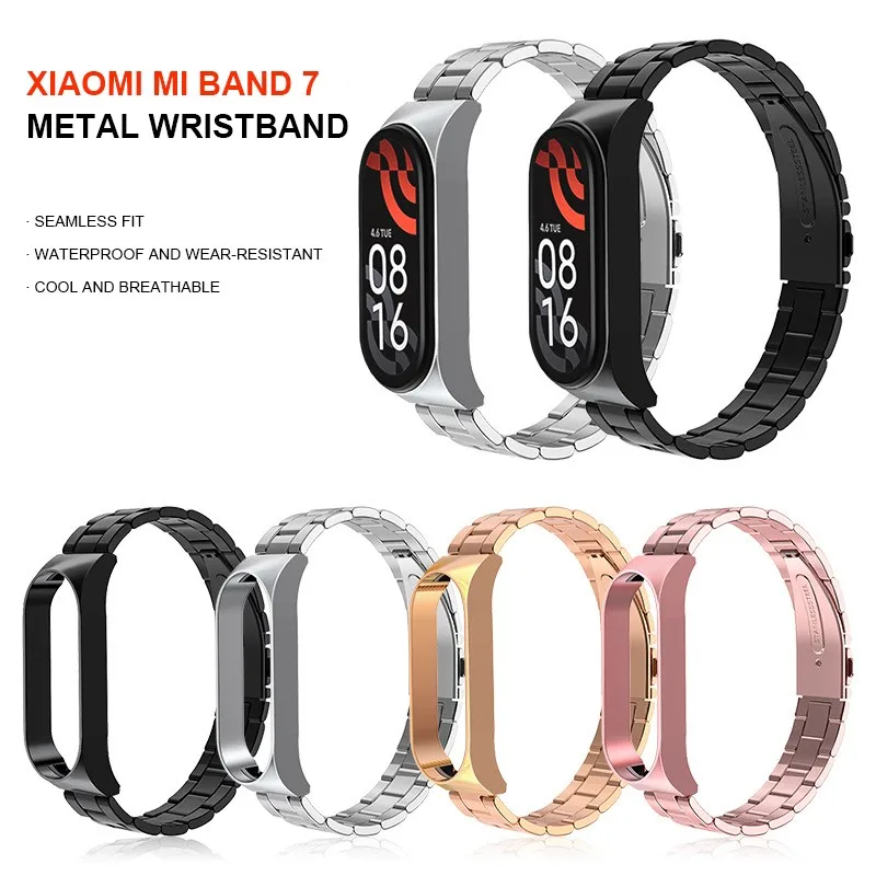 Ремешок подходит для Xiaomi Mi Band 7 металлический браслет Xiaomi 7 поколения Nfc браслет из нержавеющей стали с тремя бусинами ремешок для часов
Ремешок подходит для Xiaomi Mi Band 7 металлический браслет Xiaomi 7 поколения Nfc браслет из нержавеющей стали с тремя бусинами ремешок для часов