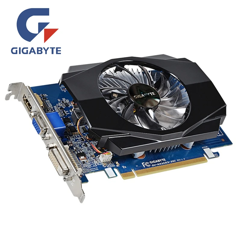 

GIGABYTE GT 630 2GB Video Card GV-N630-2GI D3 128Bit GDDR3 Graphics Cards for nVIDIA Geforce GT630 2G HDMI Dvi VGA Cards Used
