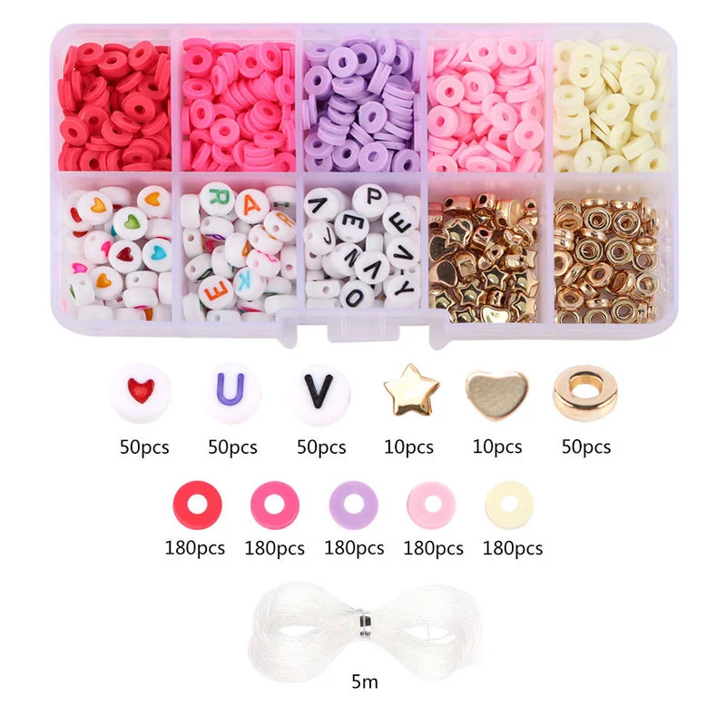 New Product Soft Pottery Sliced Letter Bead Set CCB Positioning Bead Children's DIY Bracelet Necklace Beaded Accessories
New Product Soft Pottery Sliced Letter Bead Set CCB Positioning Bead Children's DIY Bracelet Necklace Beaded Accessories