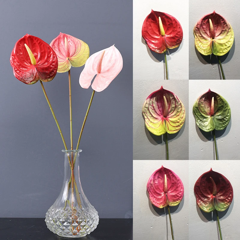57CM Plastic Artificial Anthurium Fake Single Stem Anthurium Artificial Flowers Simulation Real Touch Wedding Home Decoration
57CM Plastic Artificial Anthurium Fake Single Stem Anthurium Artificial Flowers Simulation Real Touch Wedding Home Decoration