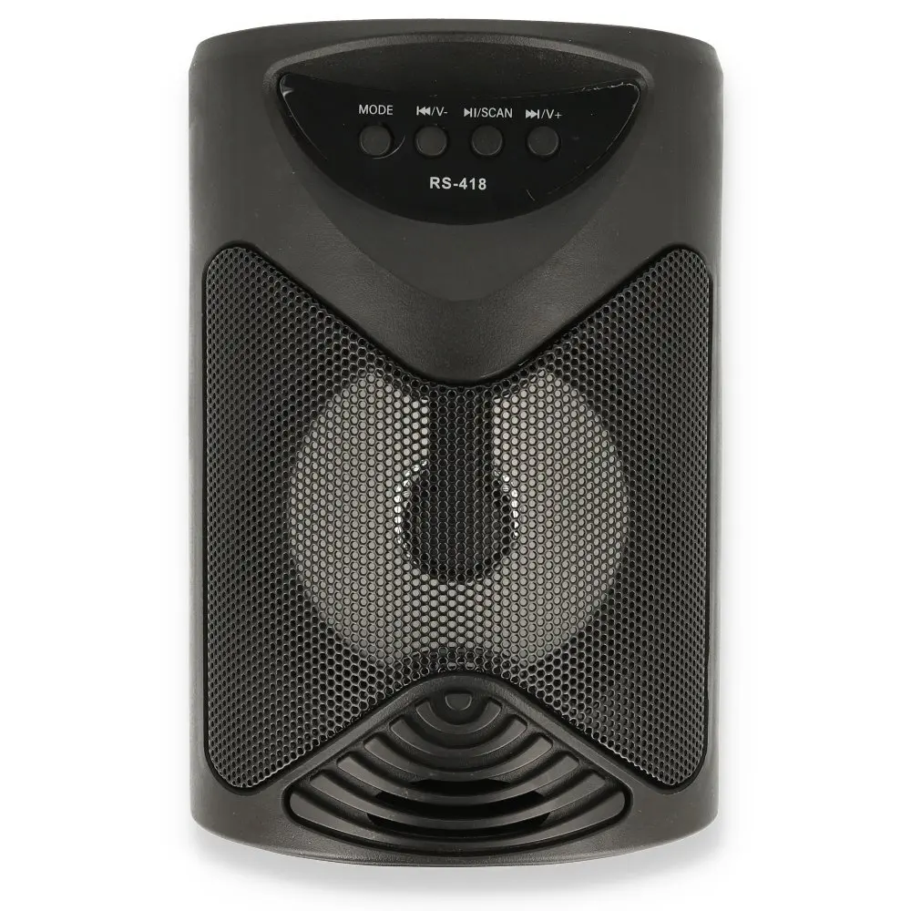 

Vlike RS-418 FM Bluetooth speaker black Bluetooth amplifier bass treble wireless HiFi portable auto audio system