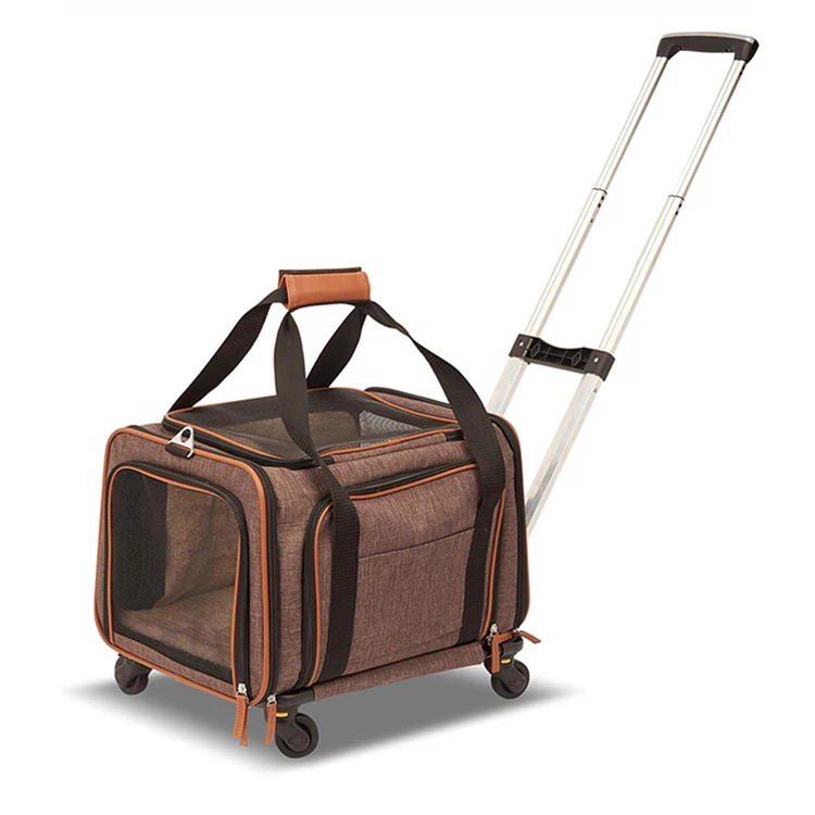 Airline Approved Best Large on Wheels Stroller Trolley Pet Rolling Pet Bag Dog Cat Carrier with Wheels Custom Logo Fashion BSCI
Airline Approved Best Large on Wheels Stroller Trolley Pet Rolling Pet Bag Dog Cat Carrier with Wheels Custom Logo Fashion BSCI