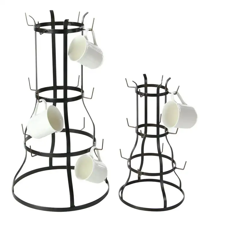 2 черных металлических держателя для кружки, 24 дюйма
2 черных металлических держателя для кружки, 24 дюйма