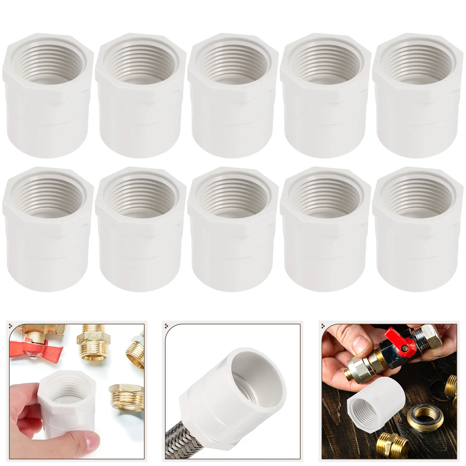 10 Pcs Pipe Fittings Connector Convenient Water Connectors Drain Leakproof Kitchen Sewer Adapter Repairing White
10 Pcs Pipe Fittings Connector Convenient Water Connectors Drain Leakproof Kitchen Sewer Adapter Repairing White