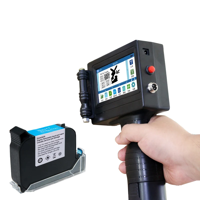 Industrial Touch Screen TIJ Printer 12.7mm Barcode QR Code Logo Expiry Date Batch Number Portable Hand Printer Machine For Bags
Industrial Touch Screen TIJ Printer 12.7mm Barcode QR Code Logo Expiry Date Batch Number Portable Hand Printer Machine For Bags