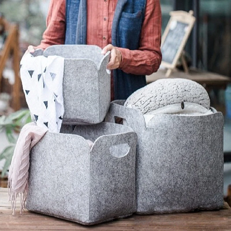 Simple felt fabric storage basket Lovely design Convenient folding box Clothing toy debris Dirty clothes basket
Simple felt fabric storage basket Lovely design Convenient folding box Clothing toy debris Dirty clothes basket