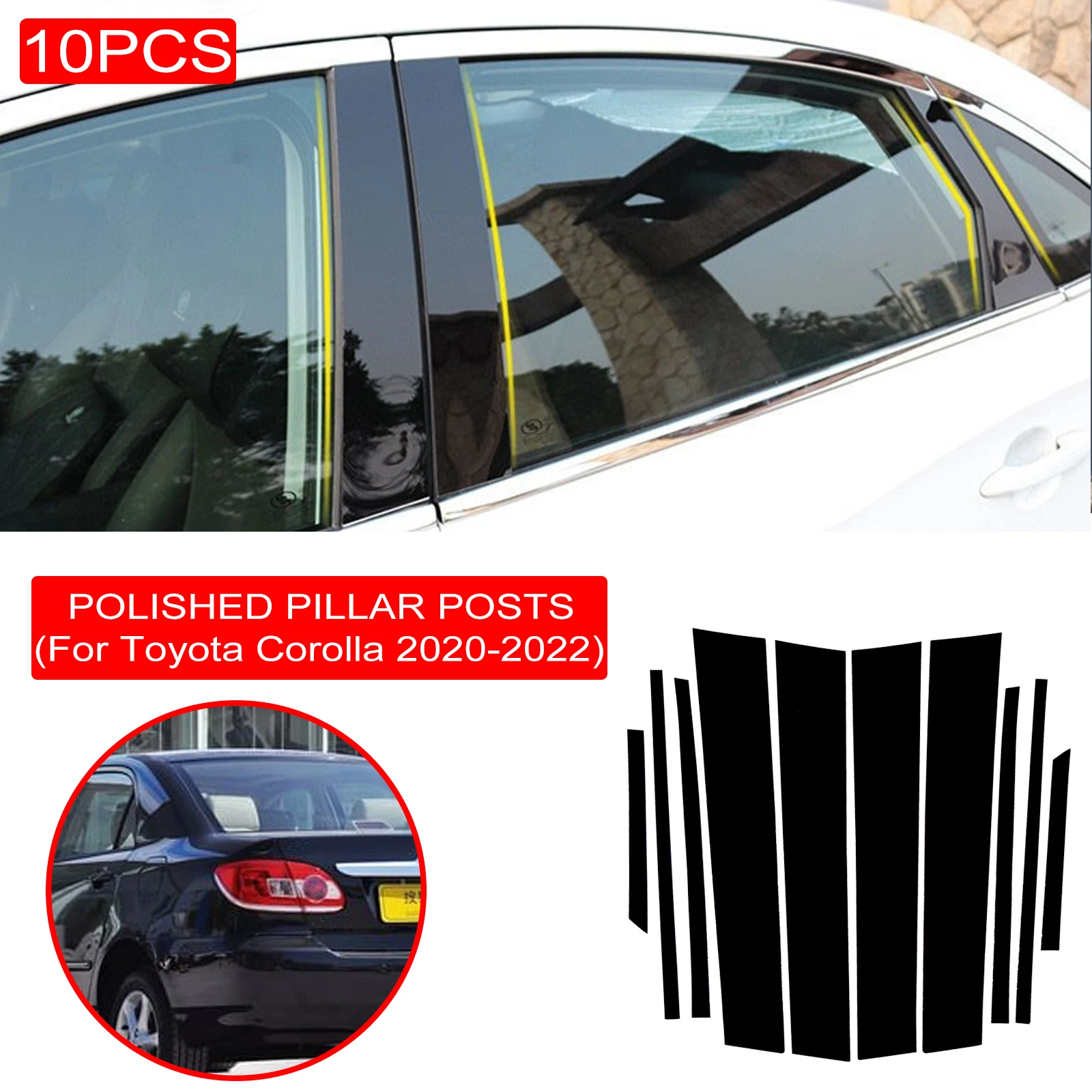 10PCS Window Trim Cover BC Column Sticker For Toyota Corolla Cross 2020 2021 2022 Polished Pillar Posts наклейки для автомобиля
10PCS Window Trim Cover BC Column Sticker For Toyota Corolla Cross 2020 2021 2022 Polished Pillar Posts наклейки для автомобиля