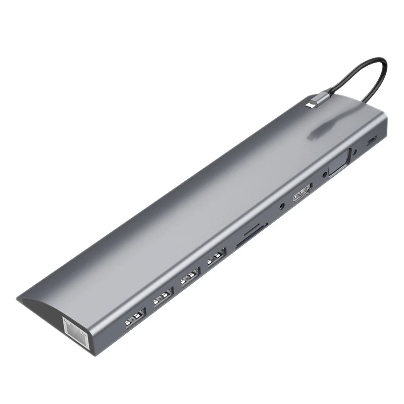 Концентратор USB C, адаптер 11 в 1 с 4K HDMI, кардридером SD/TF, VGA, портом Gigabit Ethernet, аудиоразъемом 3,5 мм, USB 3,0
Концентратор USB C, адаптер 11 в 1 с 4K HDMI, кардридером SD/TF, VGA, портом Gigabit Ethernet, аудиоразъемом 3,5 мм, USB 3,0