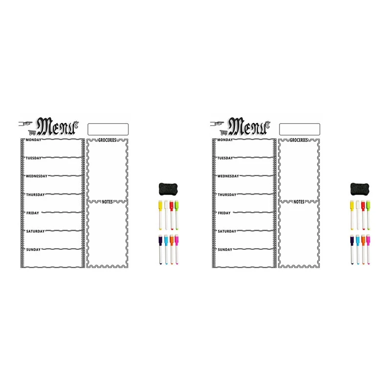 2X A3 Magnetic Whiteboard Sheet For Kitchen Fridge Multipurpose Fridge Weekly White Board Calendar With 16 Pen(White)
2X A3 Magnetic Whiteboard Sheet For Kitchen Fridge Multipurpose Fridge Weekly White Board Calendar With 16 Pen(White)