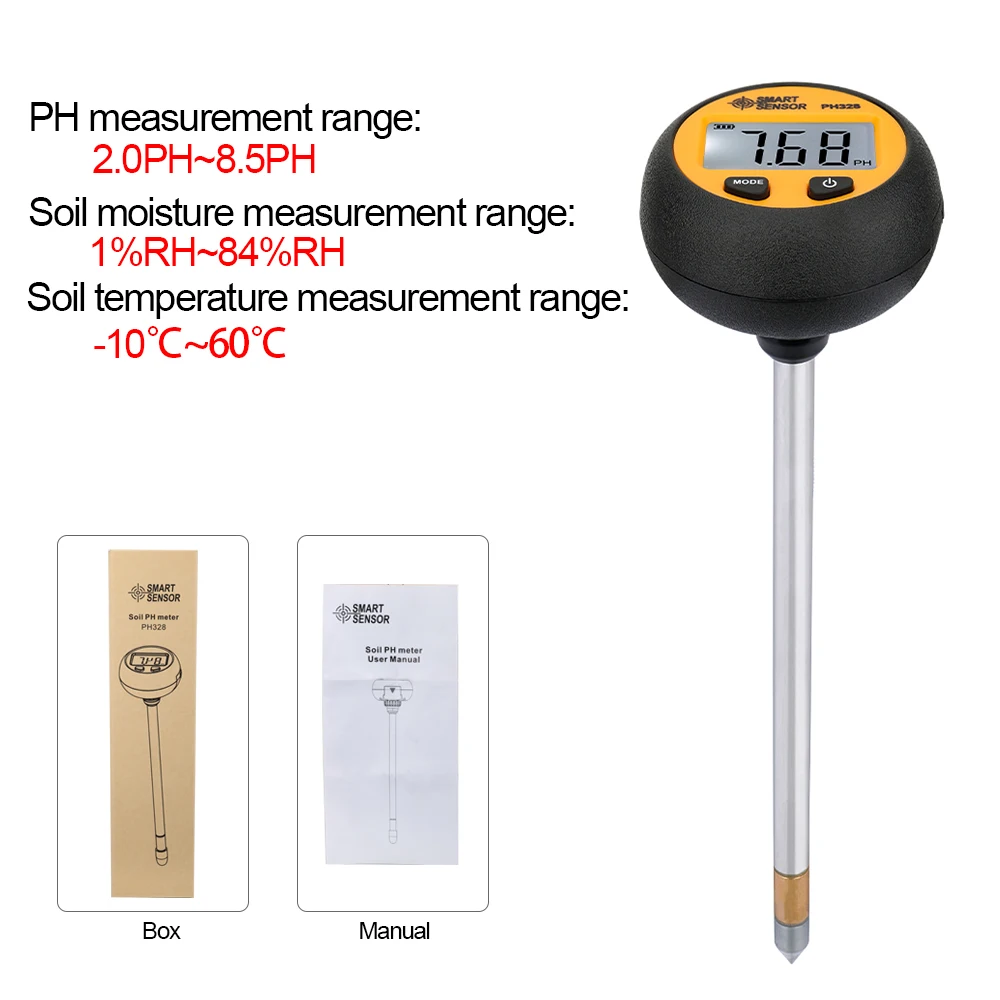 SMART SENSOR PH-метр почвы 3 в 1
SMART SENSOR PH-метр почвы 3 в 1
