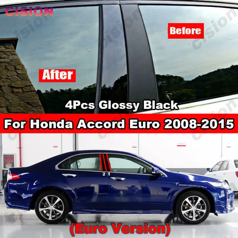 Оконная дверная Колонка B C, столб столба, Накладка для Honda Accord Euro Sedan Acura TSX 2008-2015, глянцевая черная Зеркальная Наклейка с эффектом 
Оконная дверная Колонка B C, столб столба, Накладка для Honda Accord Euro Sedan Acura TSX 2008-2015, глянцевая черная Зеркальная Наклейка с эффектом