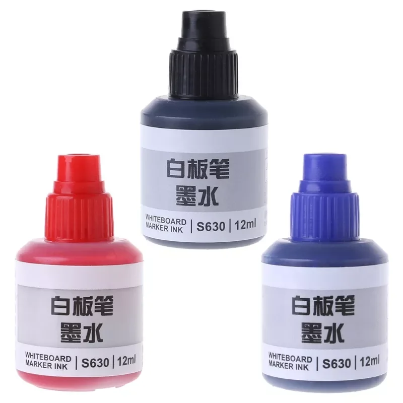 12ml Refill Ink For Refilling Inks Whiteboard Marker Pen Black Red Blue 3 Colors
12ml Refill Ink For Refilling Inks Whiteboard Marker Pen Black Red Blue 3 Colors