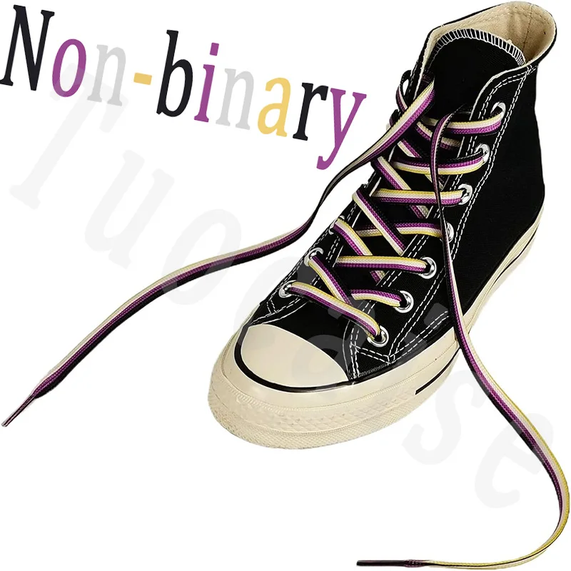 1Pair Non-binary Shoe Laces Gay Pride Liberty Shoelaces Personality Color Flat Printed Shoelace Vertical Stripes Trend Shoelace
1Pair Non-binary Shoe Laces Gay Pride Liberty Shoelaces Personality Color Flat Printed Shoelace Vertical Stripes Trend Shoelace