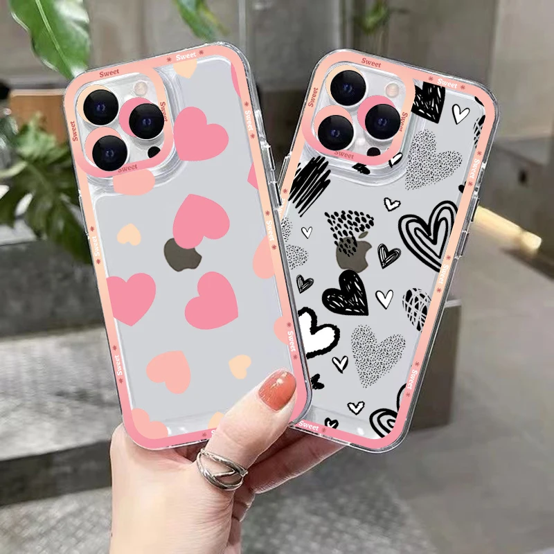 Loving Heart Phone Case For IPhone 14 13 12 11 Pro Max Mini X Xs XR 6 7 8 Plus SE 2020 Transparent Case
Loving Heart Phone Case For IPhone 14 13 12 11 Pro Max Mini X Xs XR 6 7 8 Plus SE 2020 Transparent Case