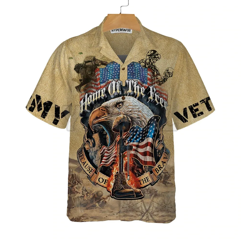 Eagle Army Veteran Home Of The Free 3D All Over Printed Hawaiian Shirt Men's For Women's Harajuku Casual Shirt Unisex
Eagle Army Veteran Home Of The Free 3D All Over Printed Hawaiian Shirt Men's For Women's Harajuku Casual Shirt Unisex